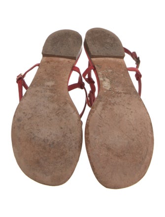 Kate Spade New York Leather Beaded Accents T-Strap Sandals