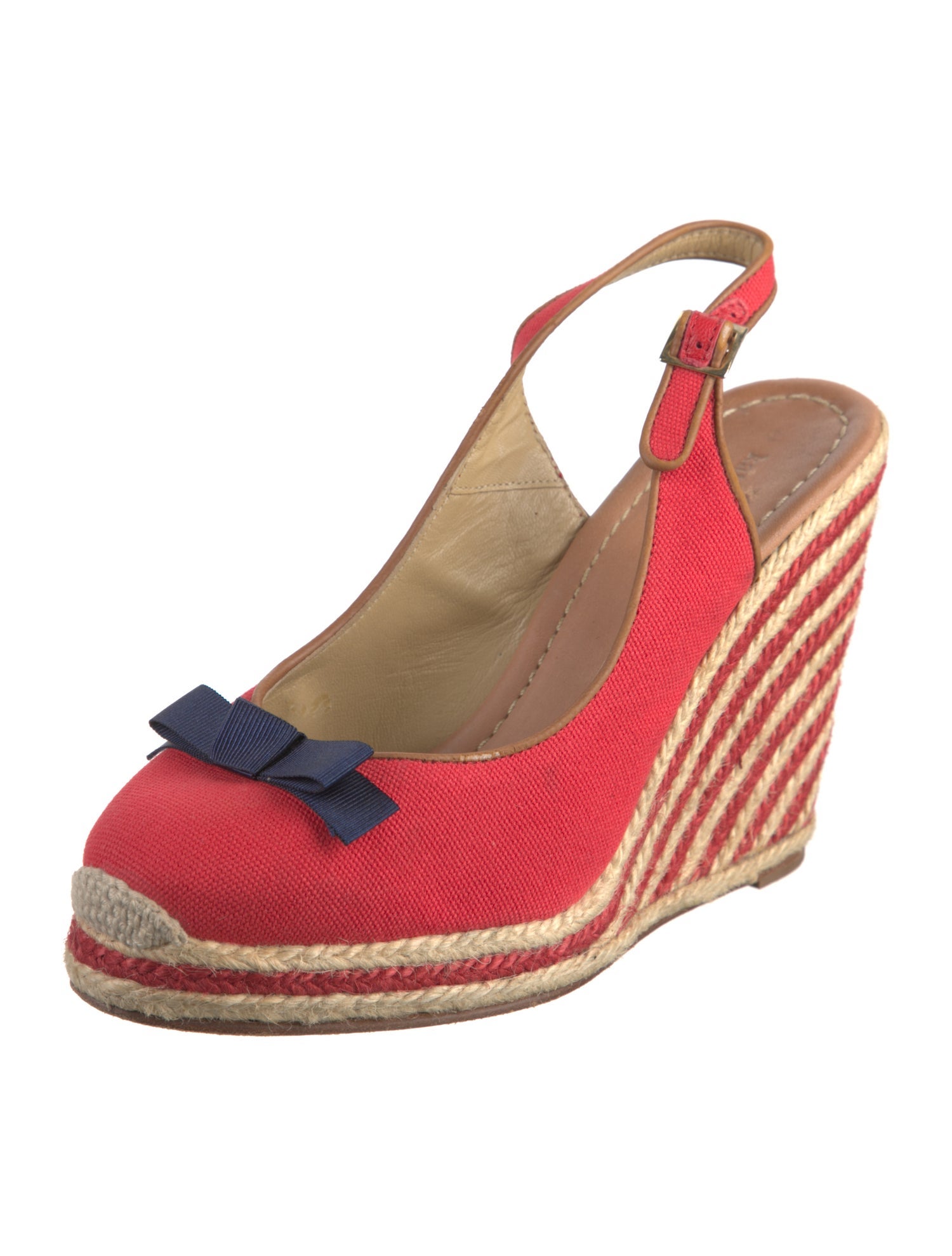 Kate Spade New York Canvas Striped Slingback Pumps