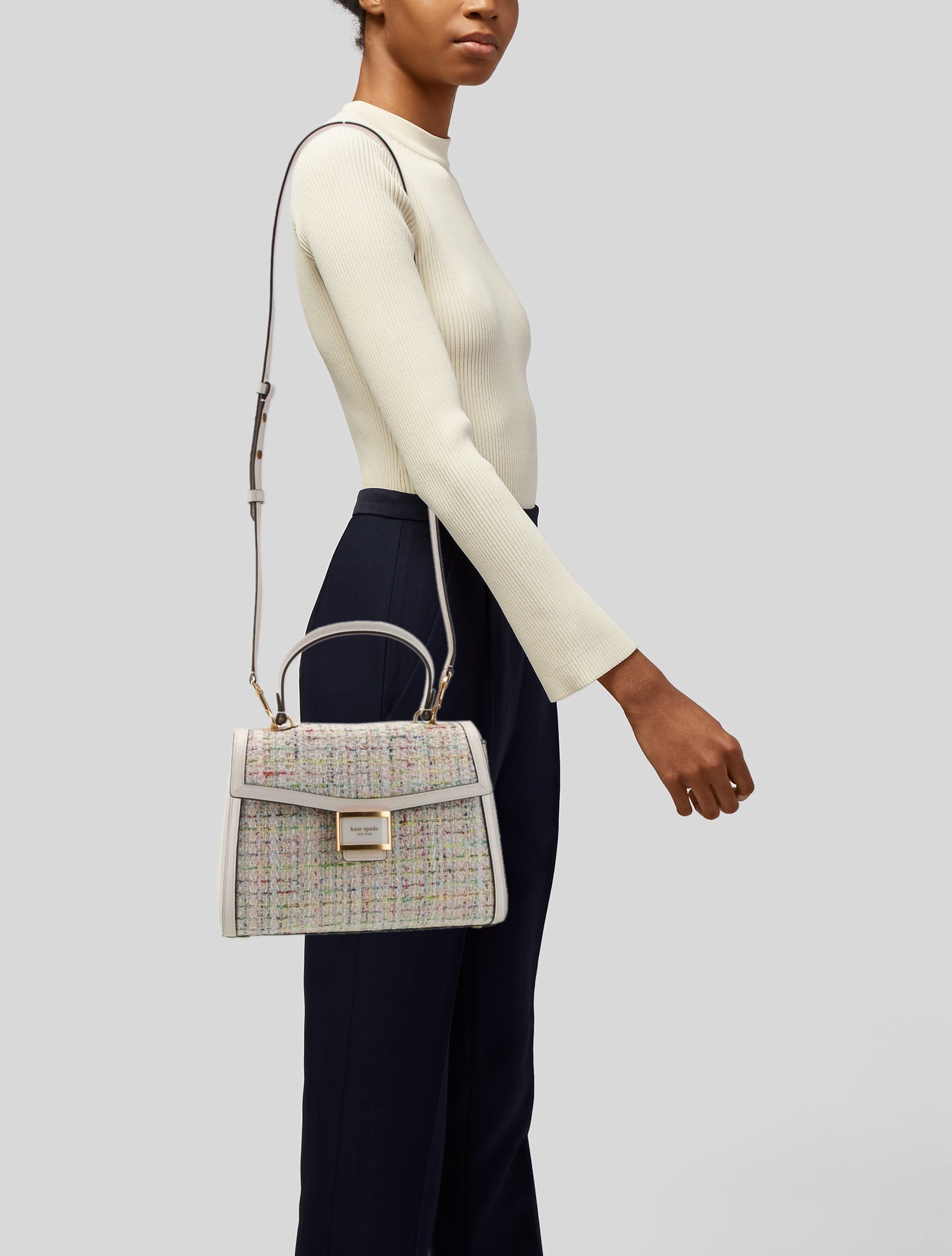 Kate Spade New York Tweed Top Handle Bag