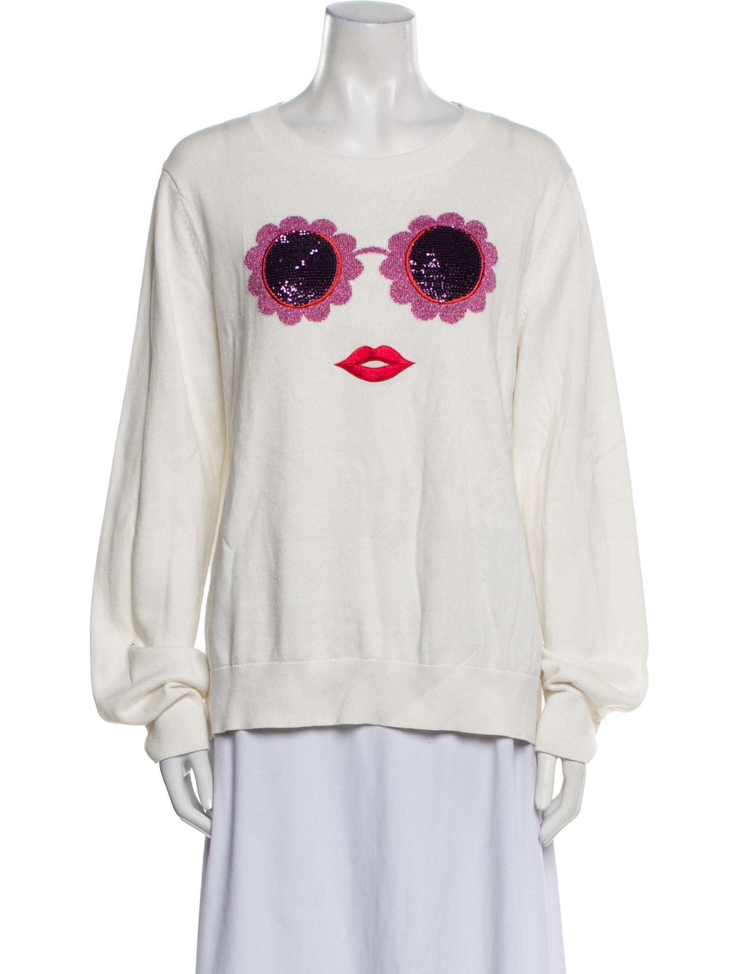 Kate Spade New York Graphic Print Crew Neck Sweater