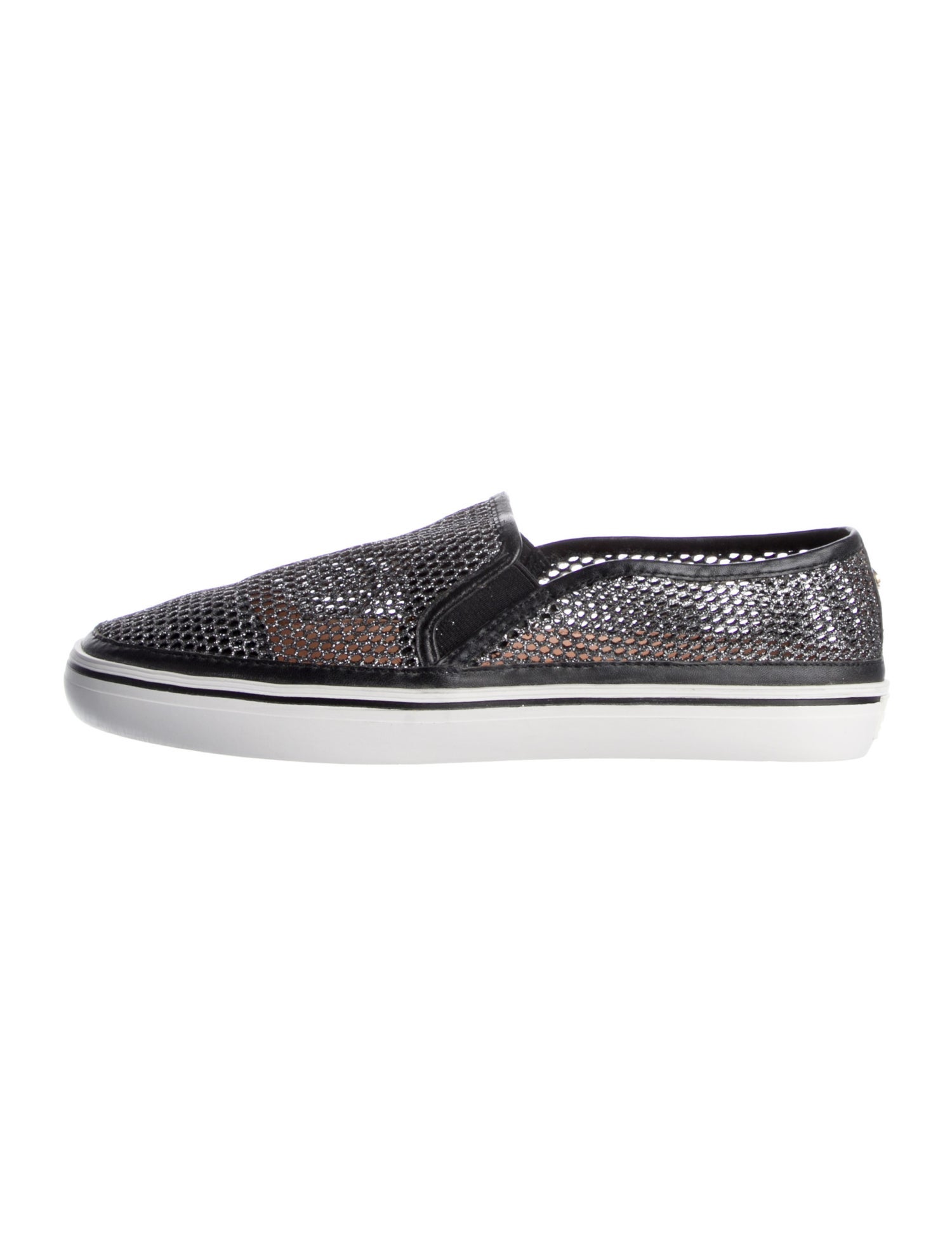 Kate Spade New York Mesh Leather Trim Embellishment Loafers