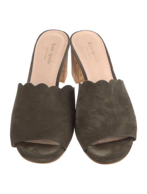 Kate Spade New York Suede Scalloped Accent Slides