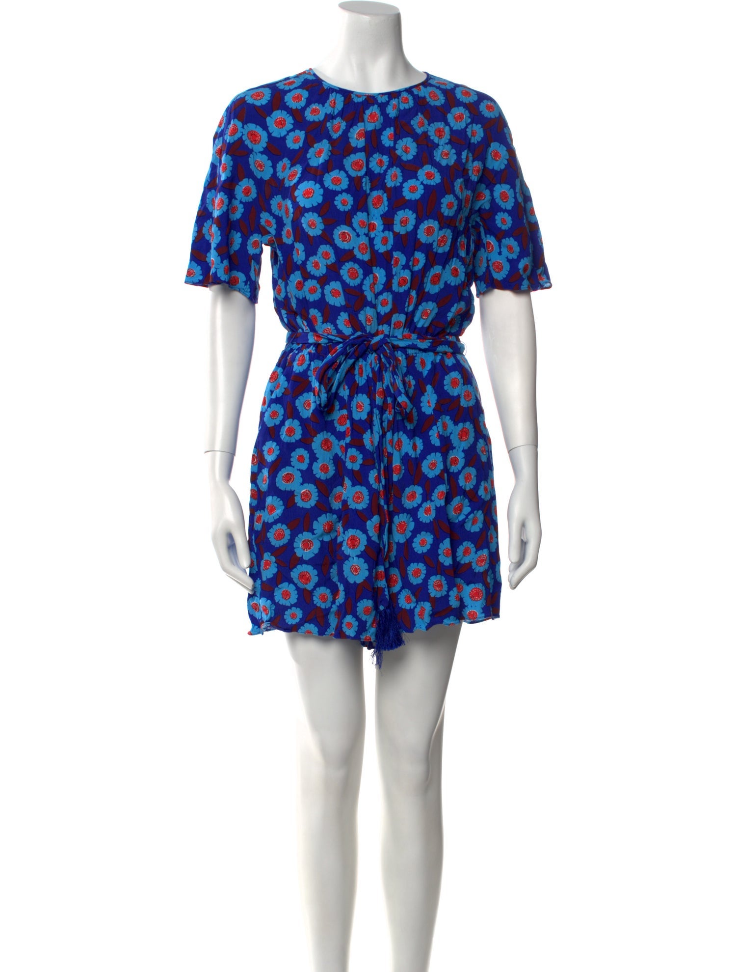 Kate Spade New York Floral Print Crew Neck Romper