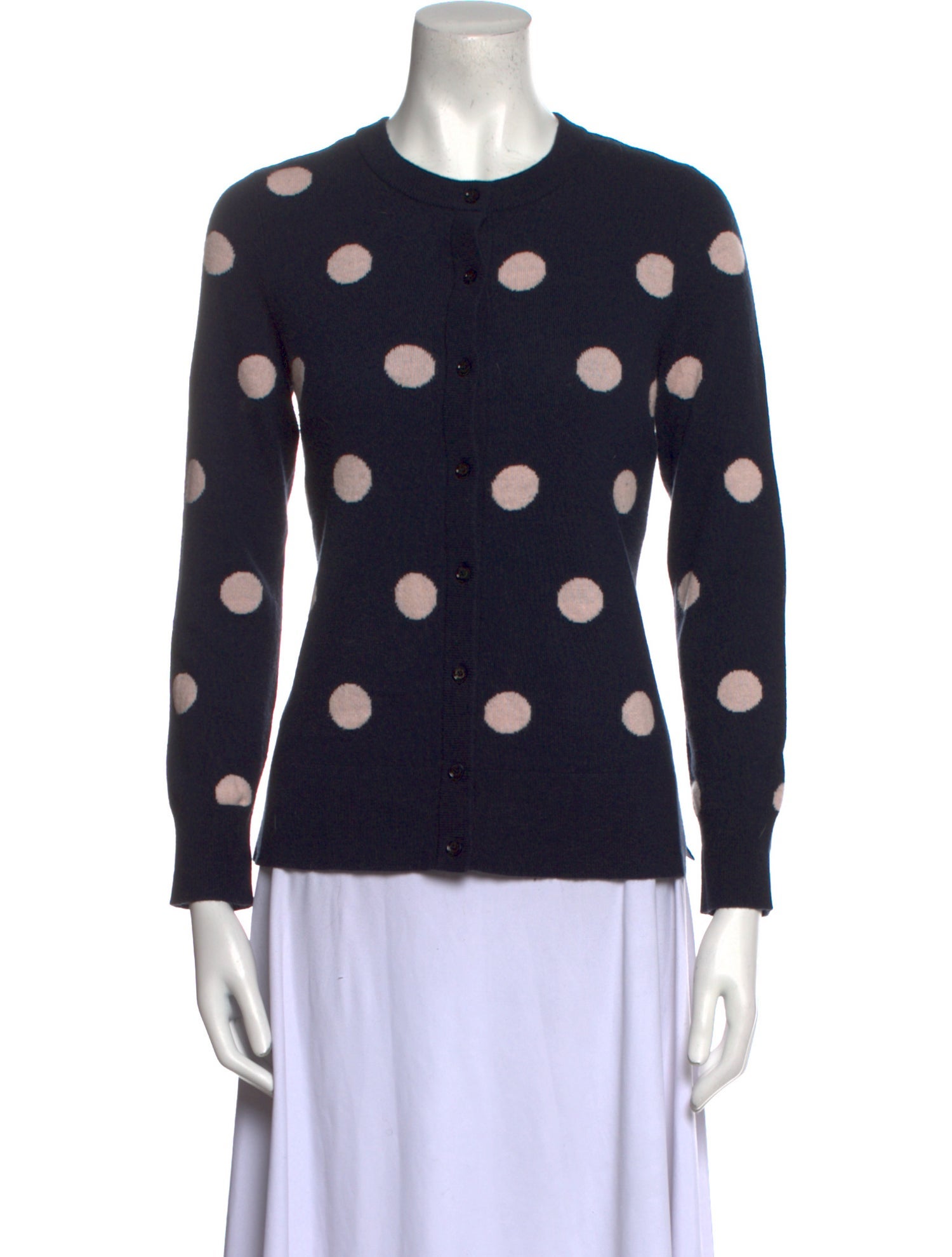 Kate Spade New York Polka Dot Print Crew Neck Sweater