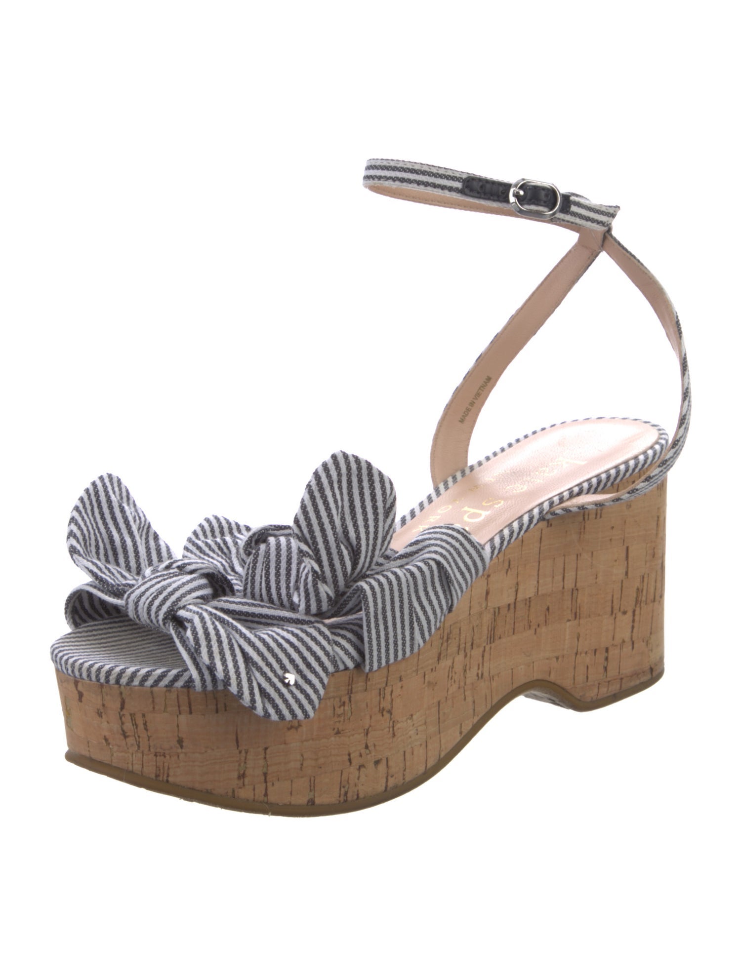 Kate Spade New York Striped Bow Accents Sandals