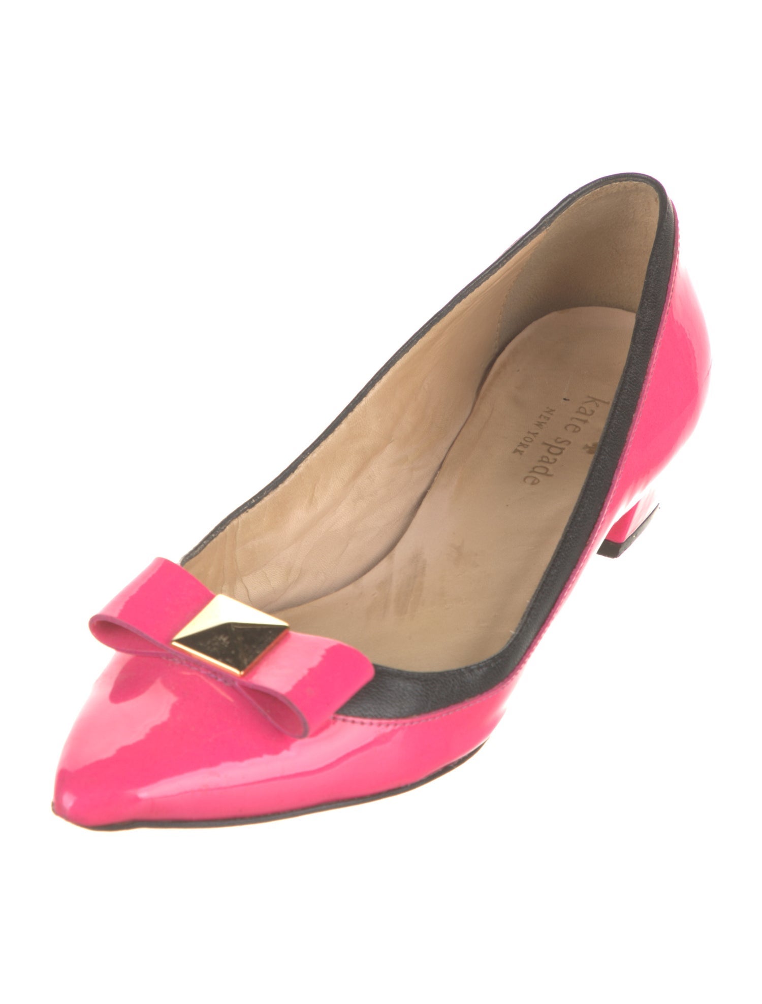 Kate Spade New York Patent Leather Colorblock Pattern Pumps