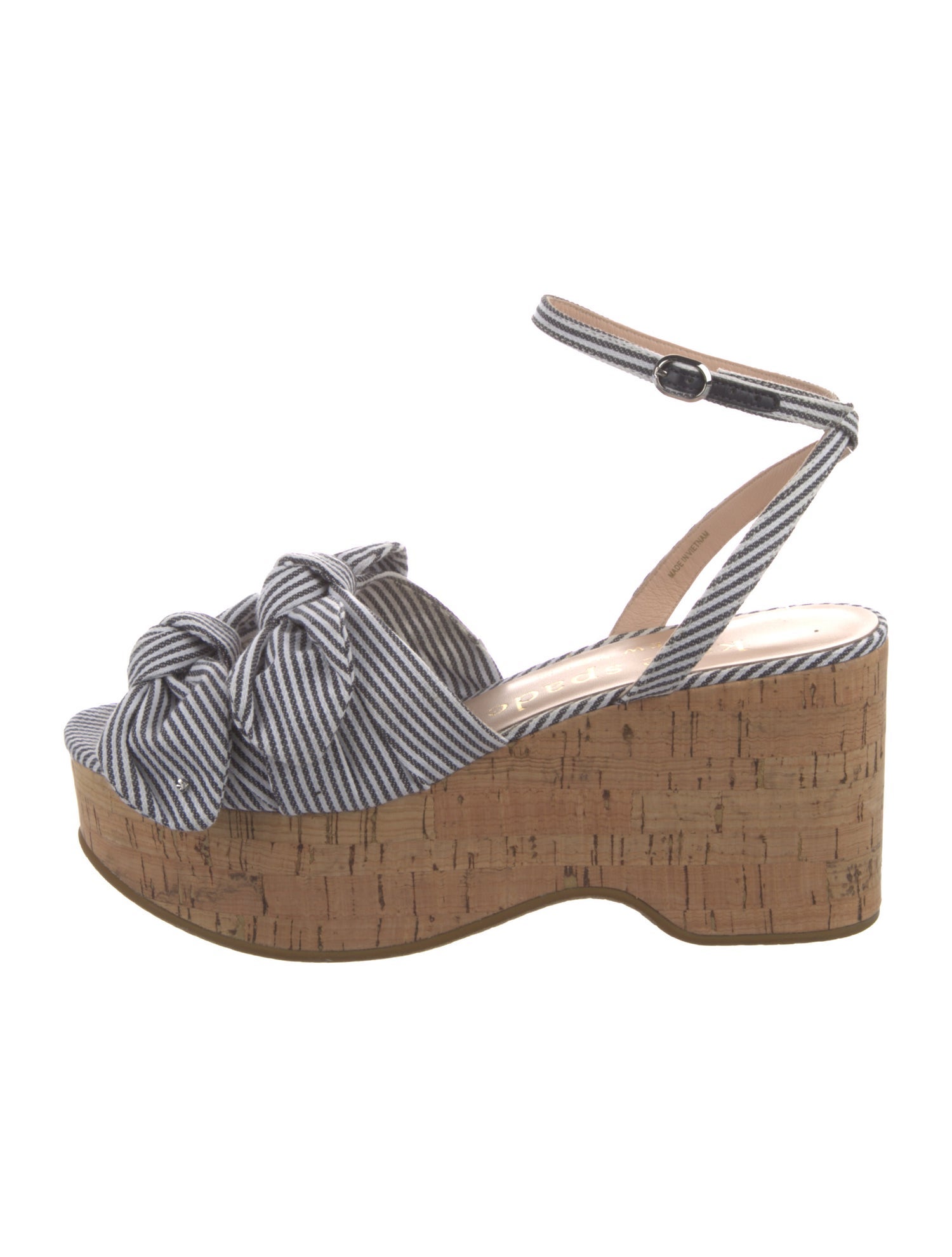 Kate Spade New York Striped Bow Accents Sandals