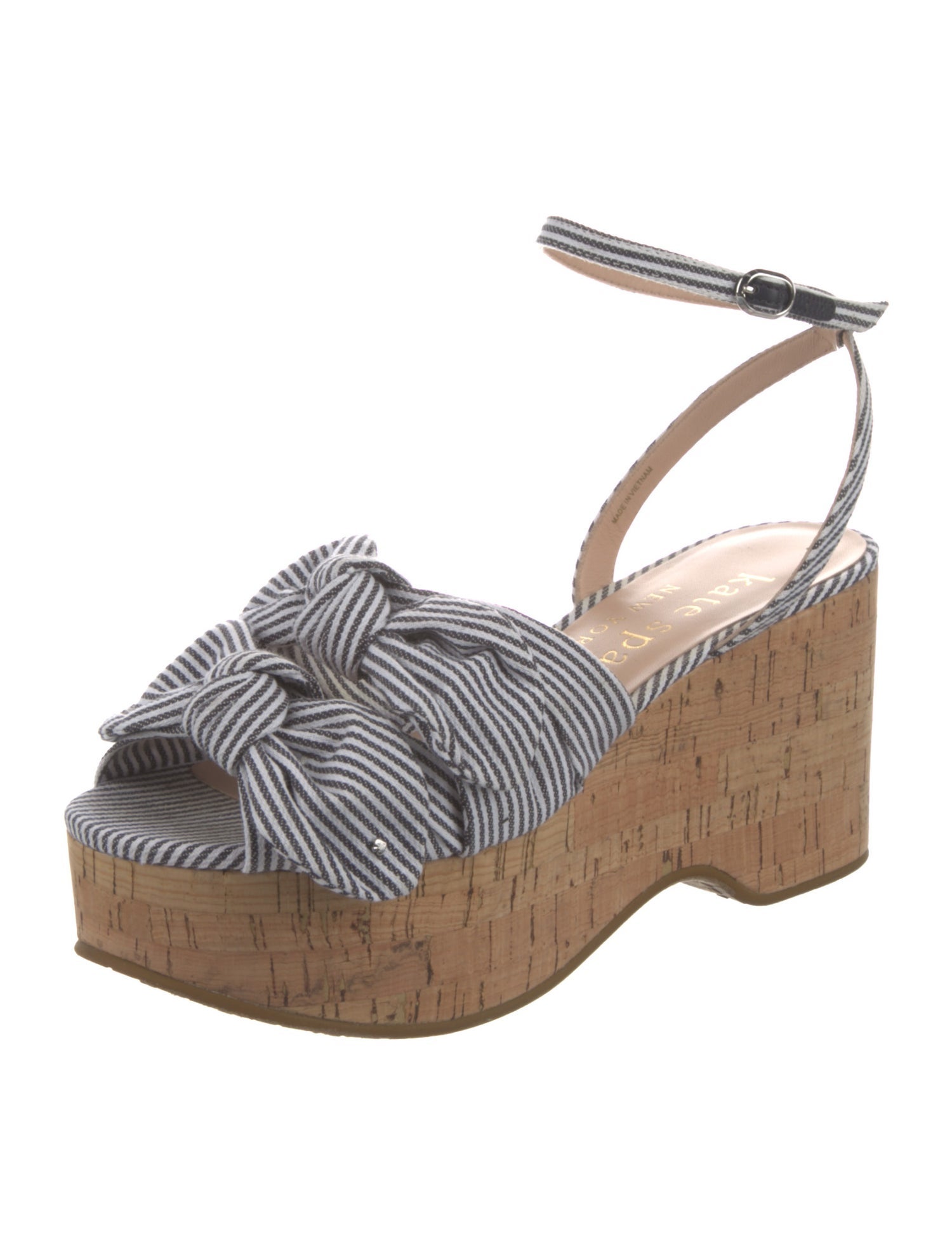 Kate Spade New York Striped Bow Accents Sandals