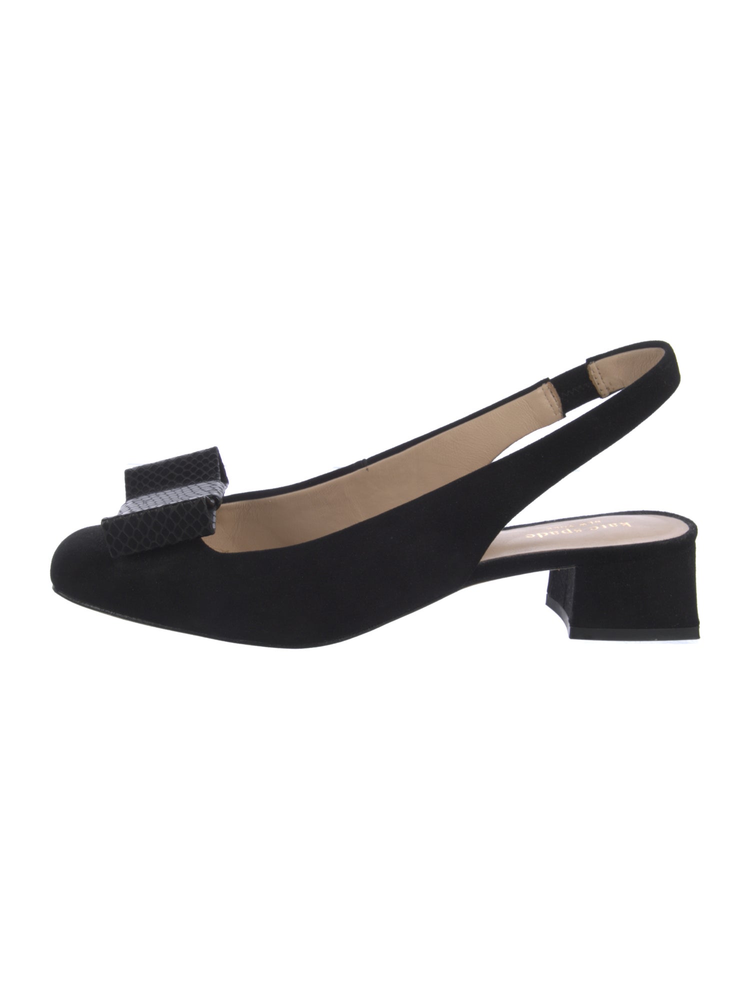 Kate Spade New York Suede Bow Accents Slingback Pumps
