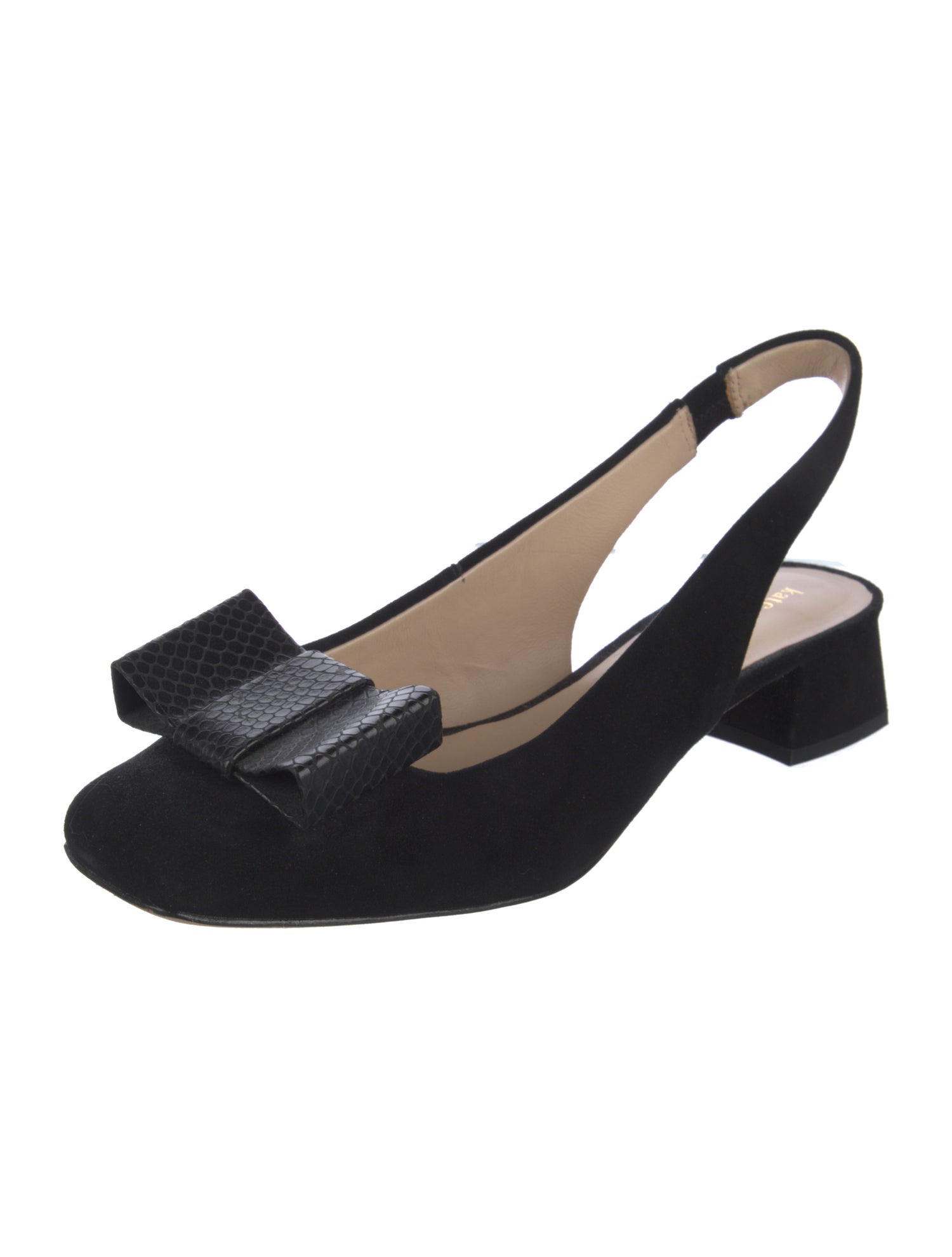 Kate Spade New York Suede Bow Accents Slingback Pumps