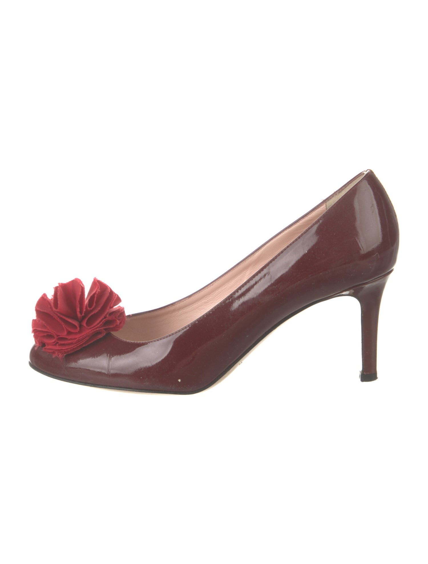 Kate Spade New York Patent Leather Ruffle Embellishment Pumps