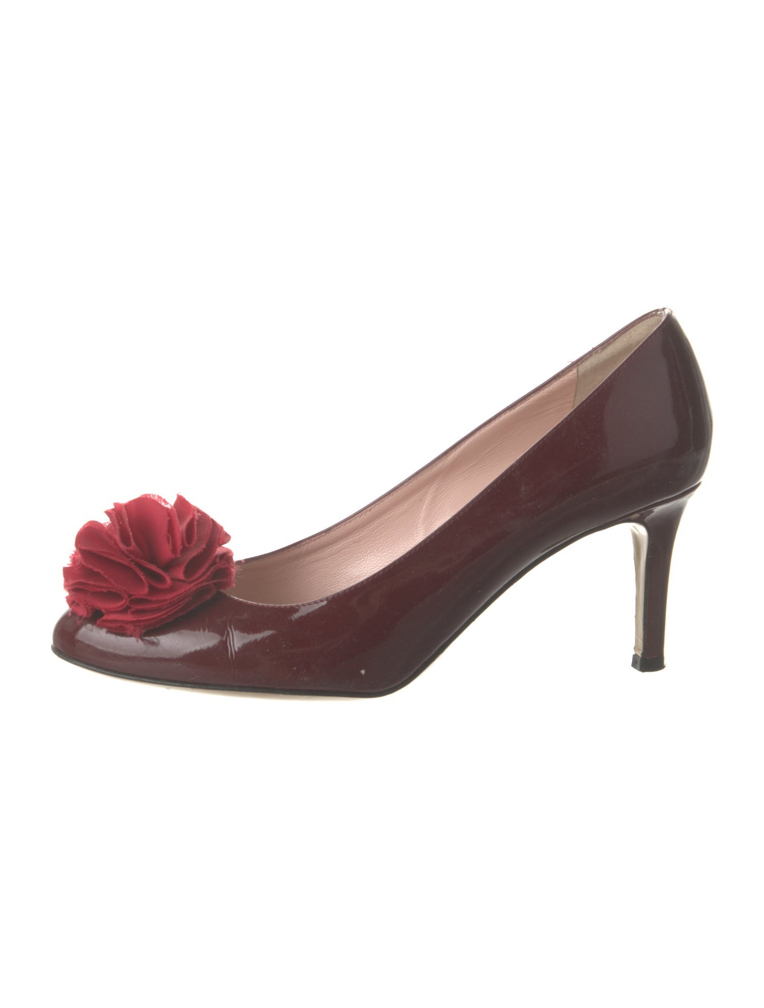 Kate Spade New York Patent Leather Ruffle Embellishment Pumps