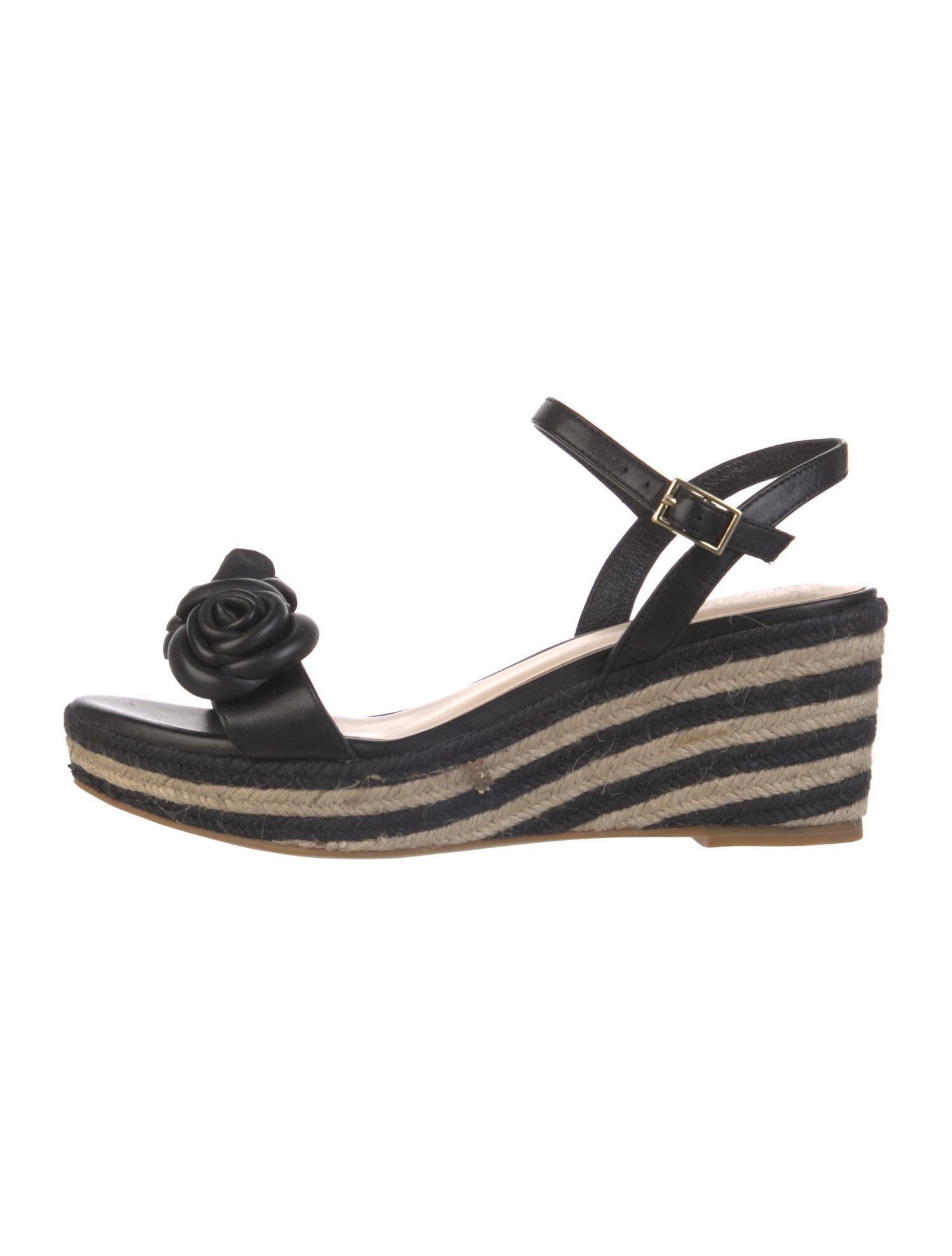 Kate Spade New York Leather Leather Trim Embellishment Espadrilles