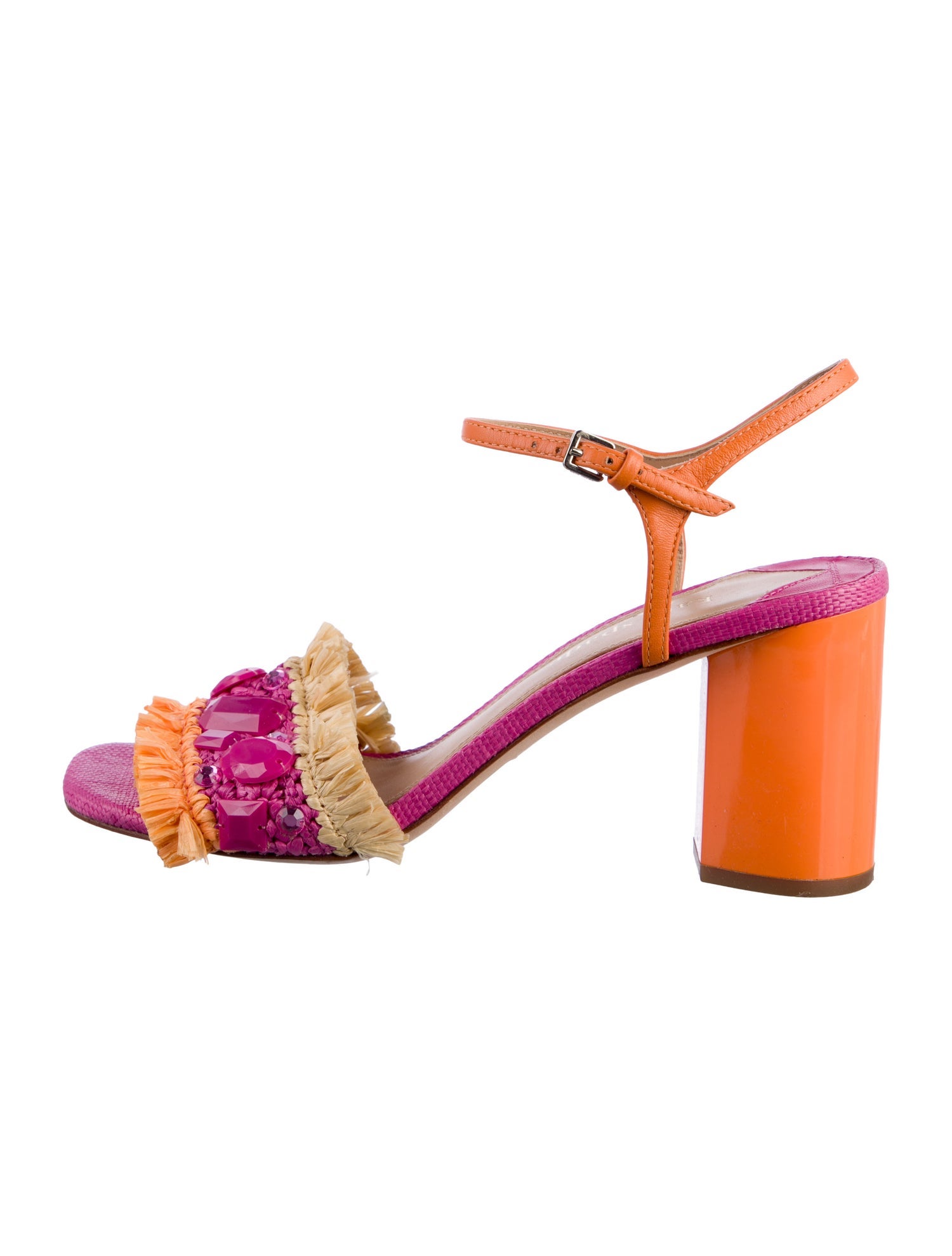 Kate Spade New York Raffia Colorblock Pattern Sandals