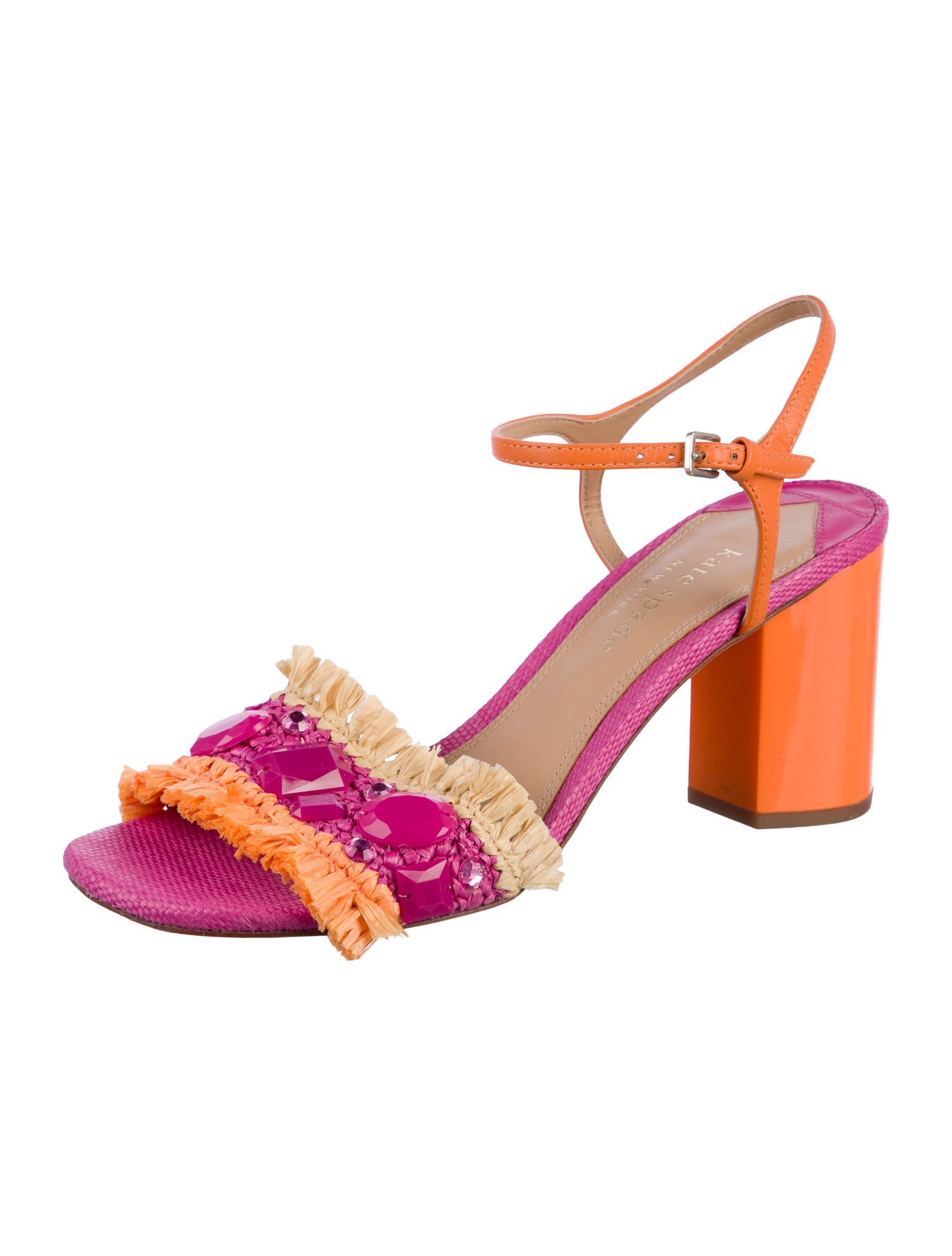 Kate Spade New York Raffia Colorblock Pattern Sandals