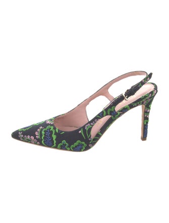 Kate Spade New York Canvas Floral Print Slingback Pumps