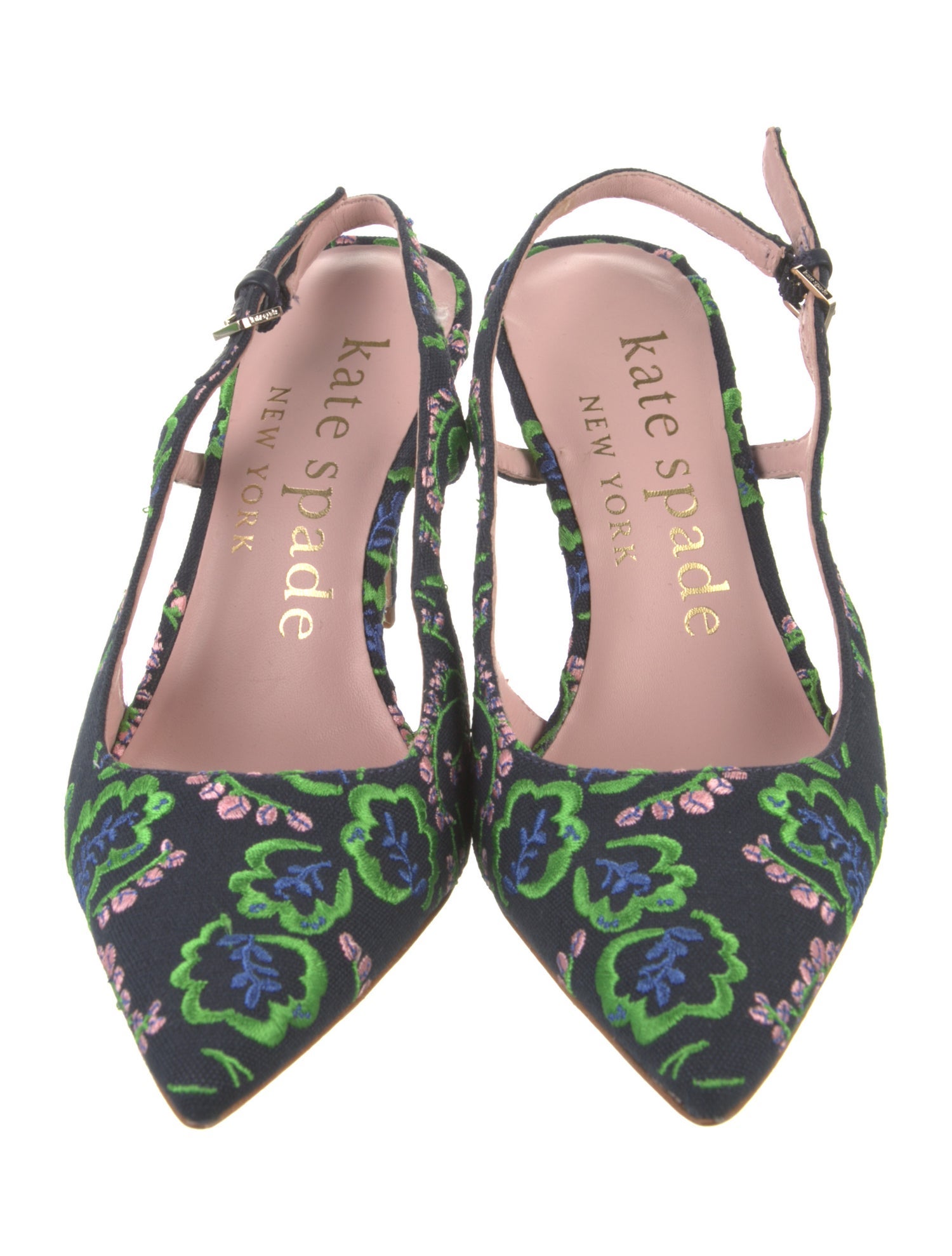 Kate Spade New York Canvas Floral Print Slingback Pumps