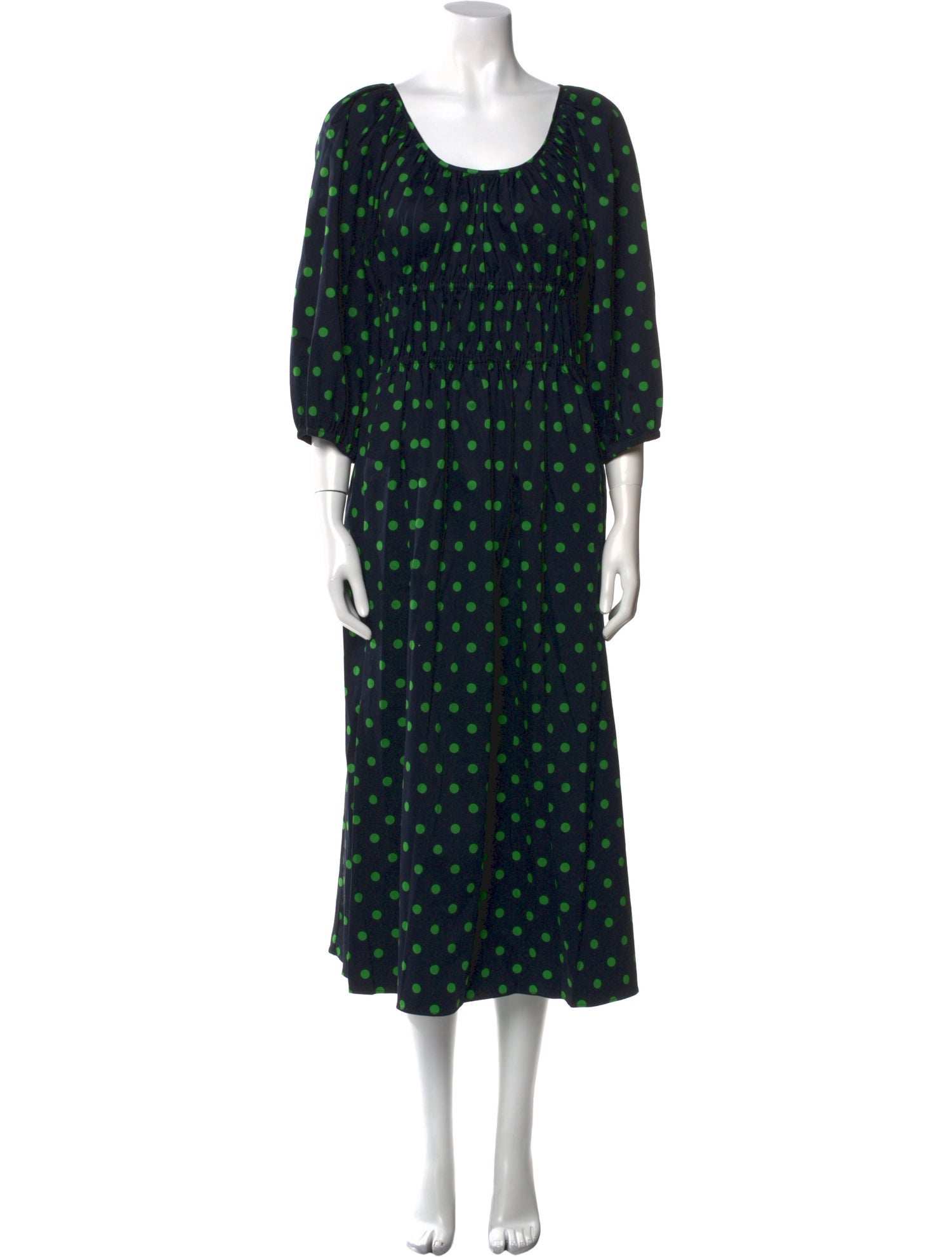 Kate Spade New York Polka Dot Print Midi Length Dress