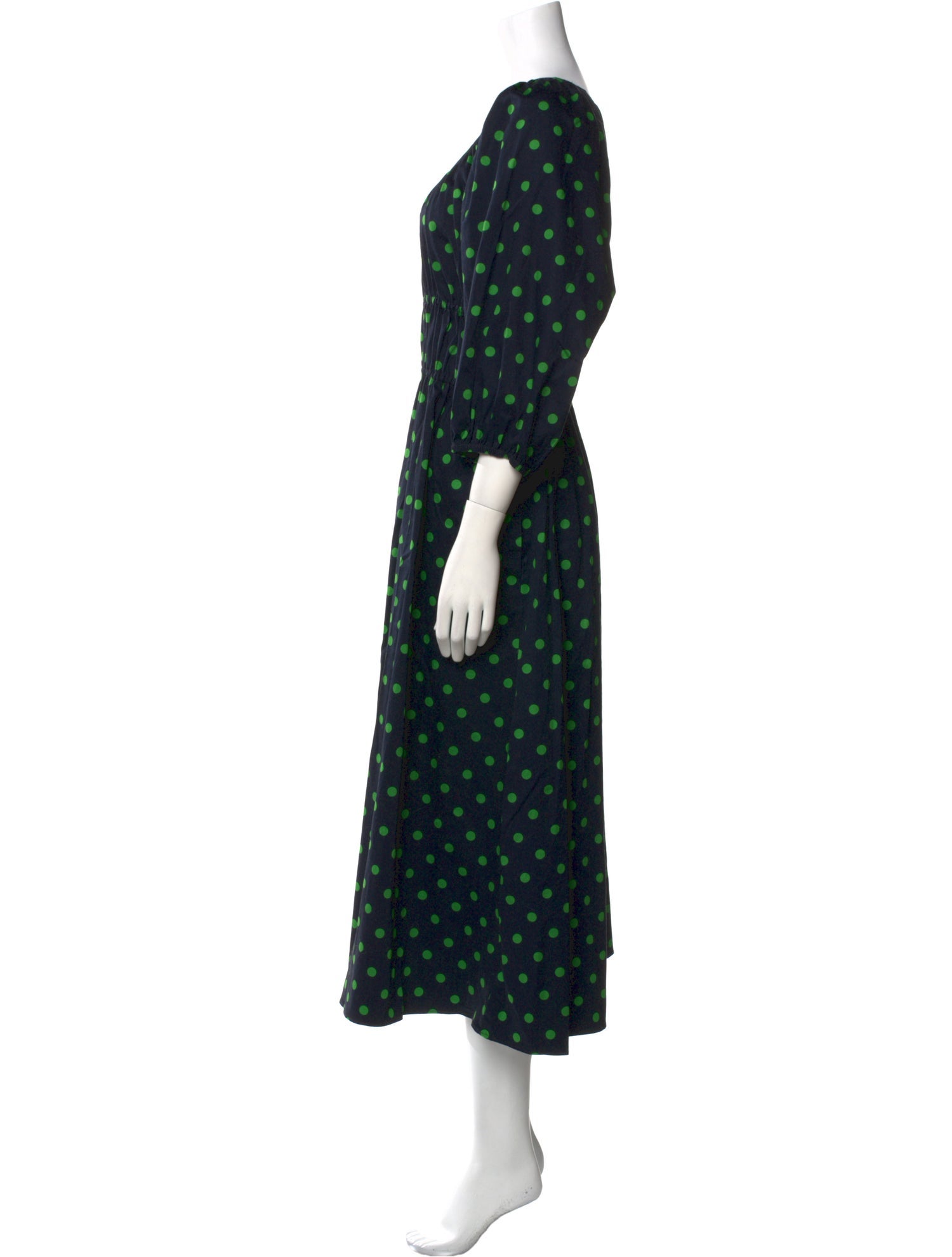 Kate Spade New York Polka Dot Print Midi Length Dress