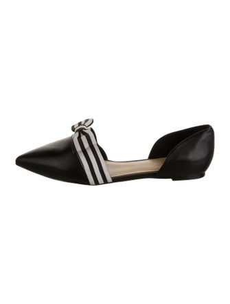 Kate Spade New York Leather Striped D'Orsay Flats