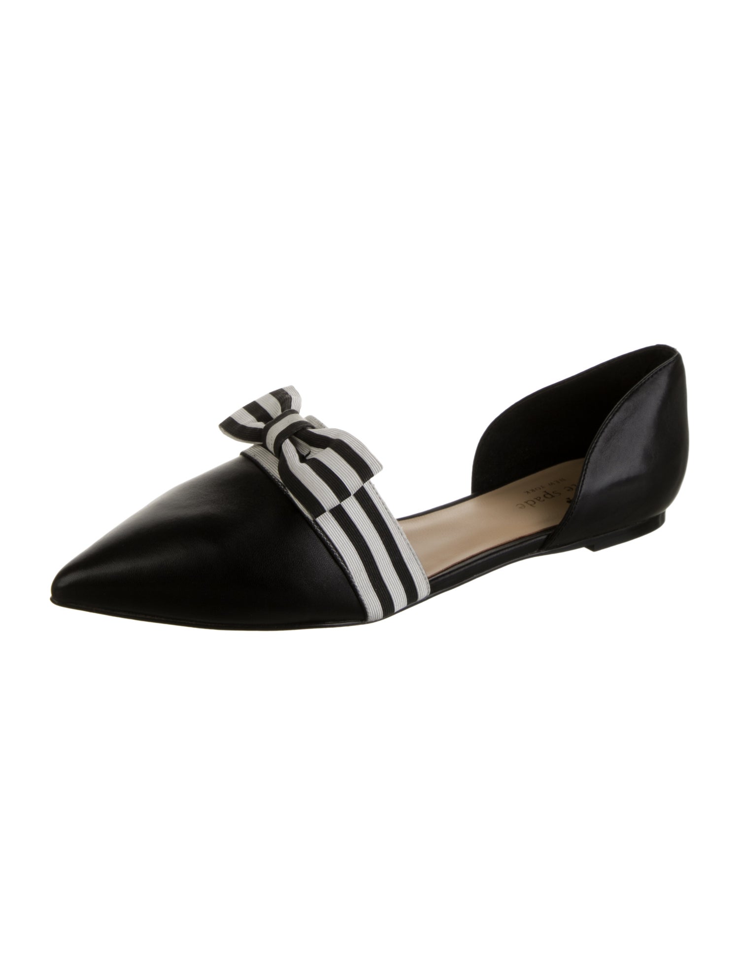 Kate Spade New York Leather Striped D'Orsay Flats