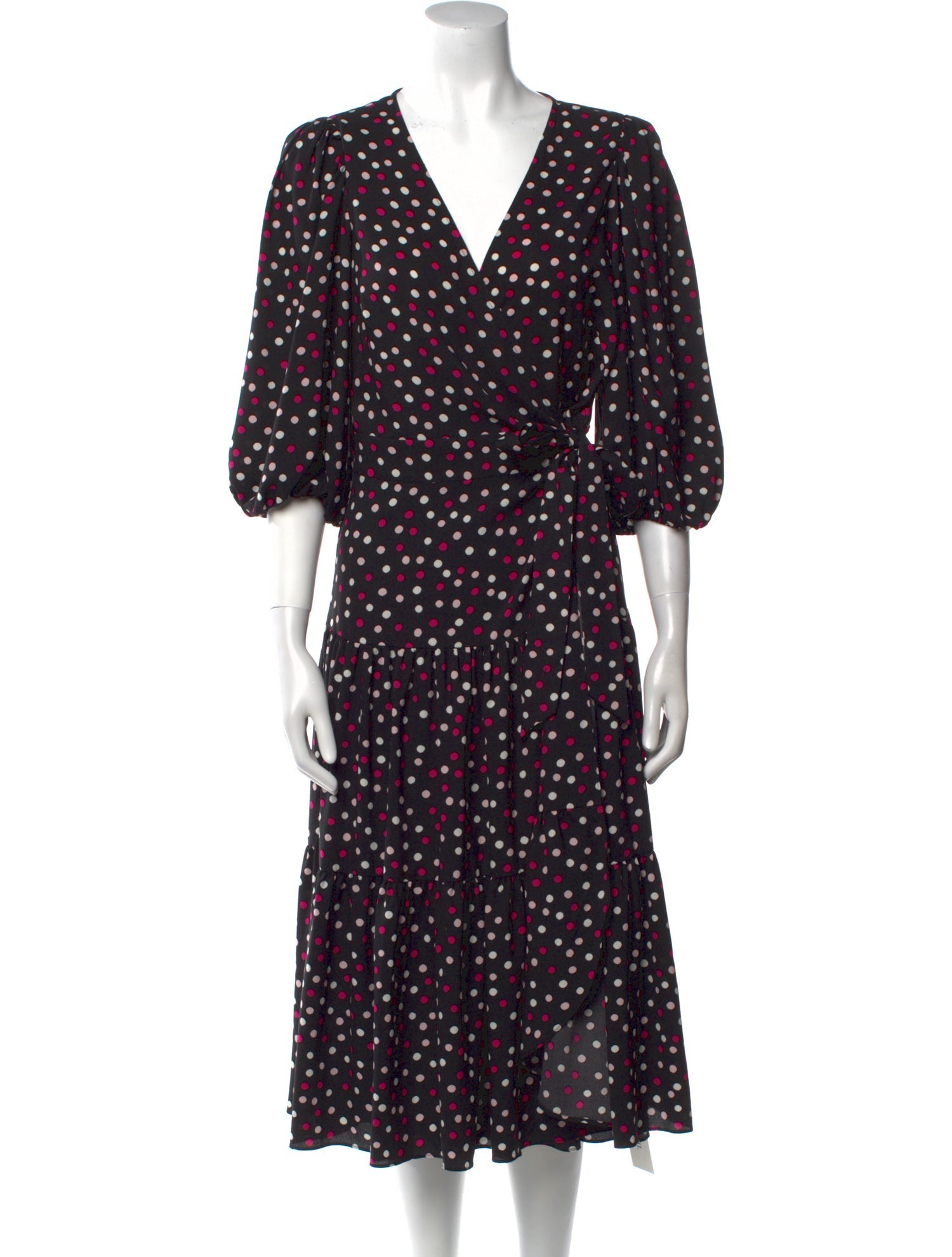 Kate Spade New York Polka Dot Print Midi Length Dress