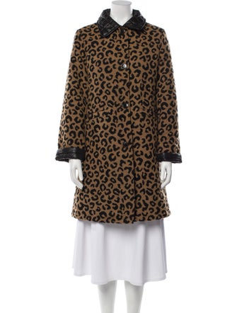 Kate Spade New York Animal Print Faux Fur Coat