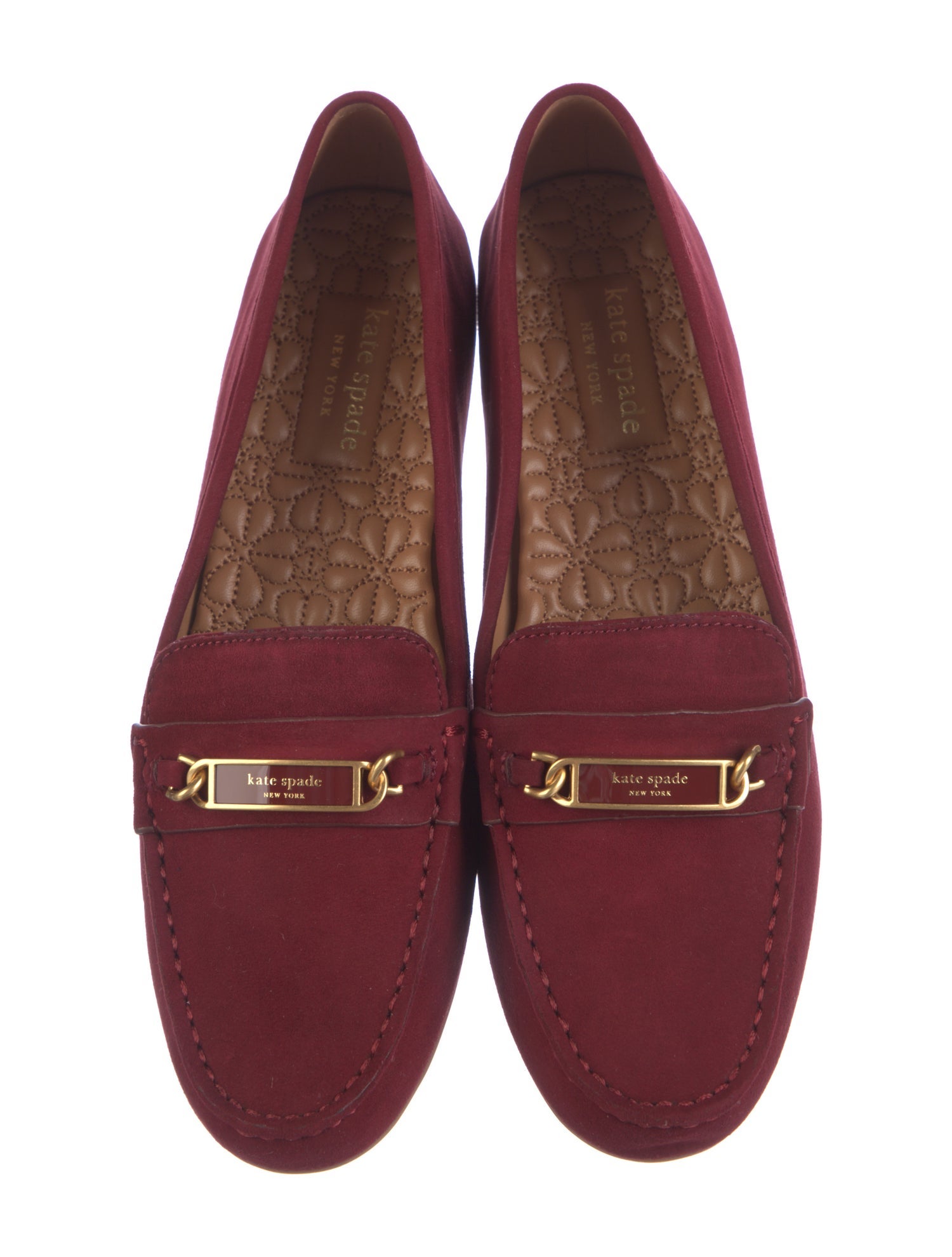Kate Spade New York Suede Whipstitch Trim Loafers