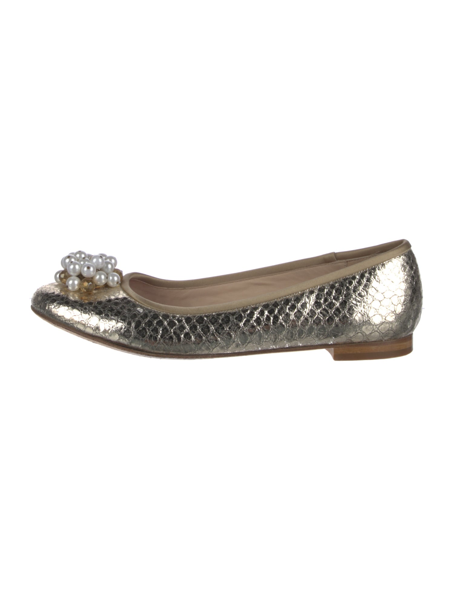 Kate Spade New York Patent Leather Beaded Accents Flats