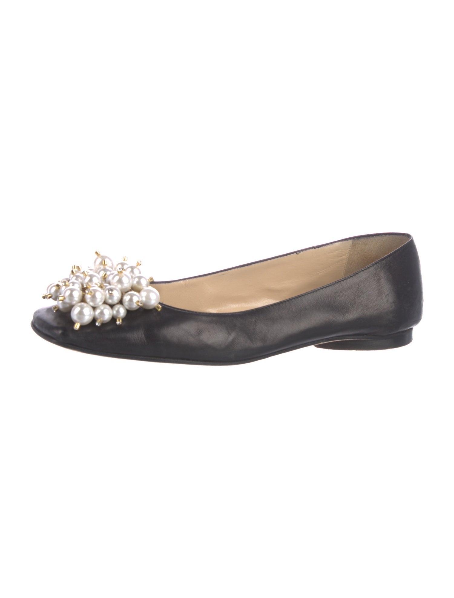 Kate Spade New York Leather Beaded Accents Flats