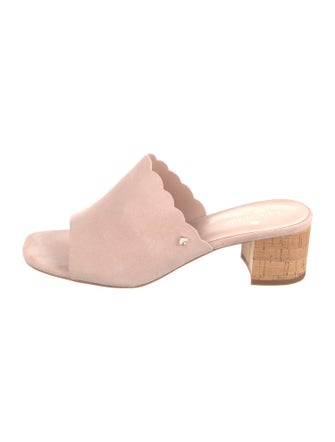 Kate Spade New York Leather Scalloped Accent Slides