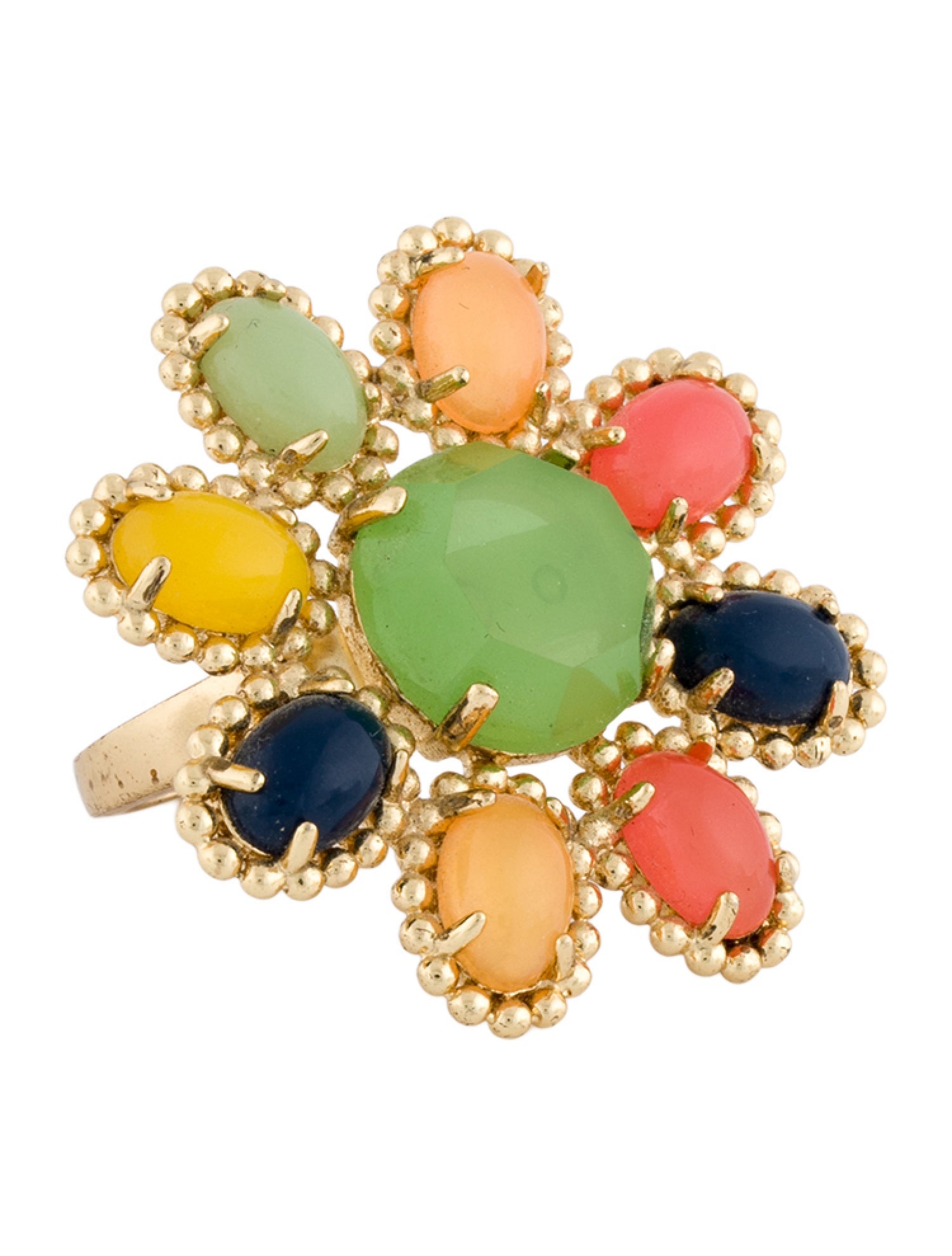 Kate Spade New York Multicolor Resin Flower Cocktail Ring
