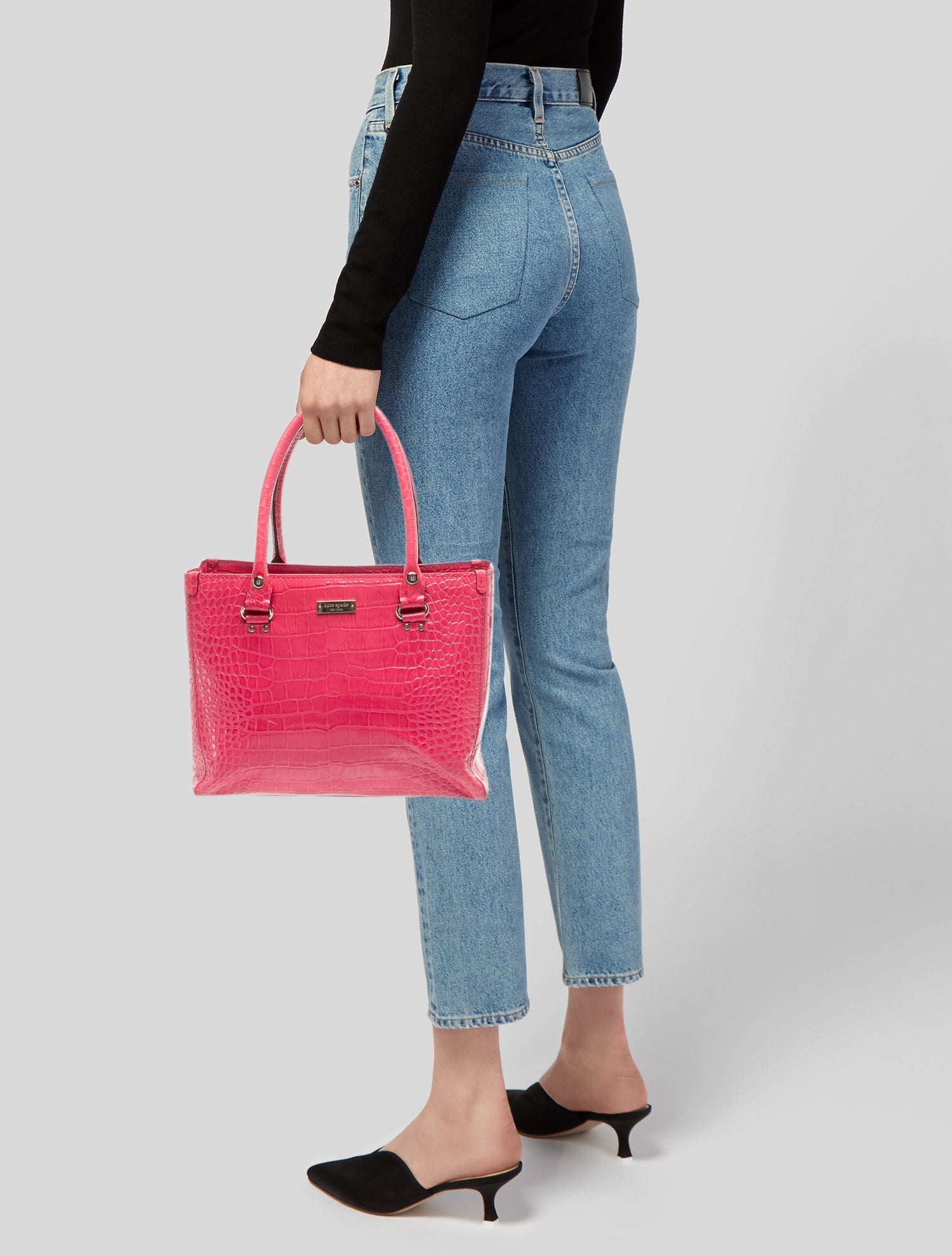 Kate Spade New York Embossed Leather Top Handle Bag