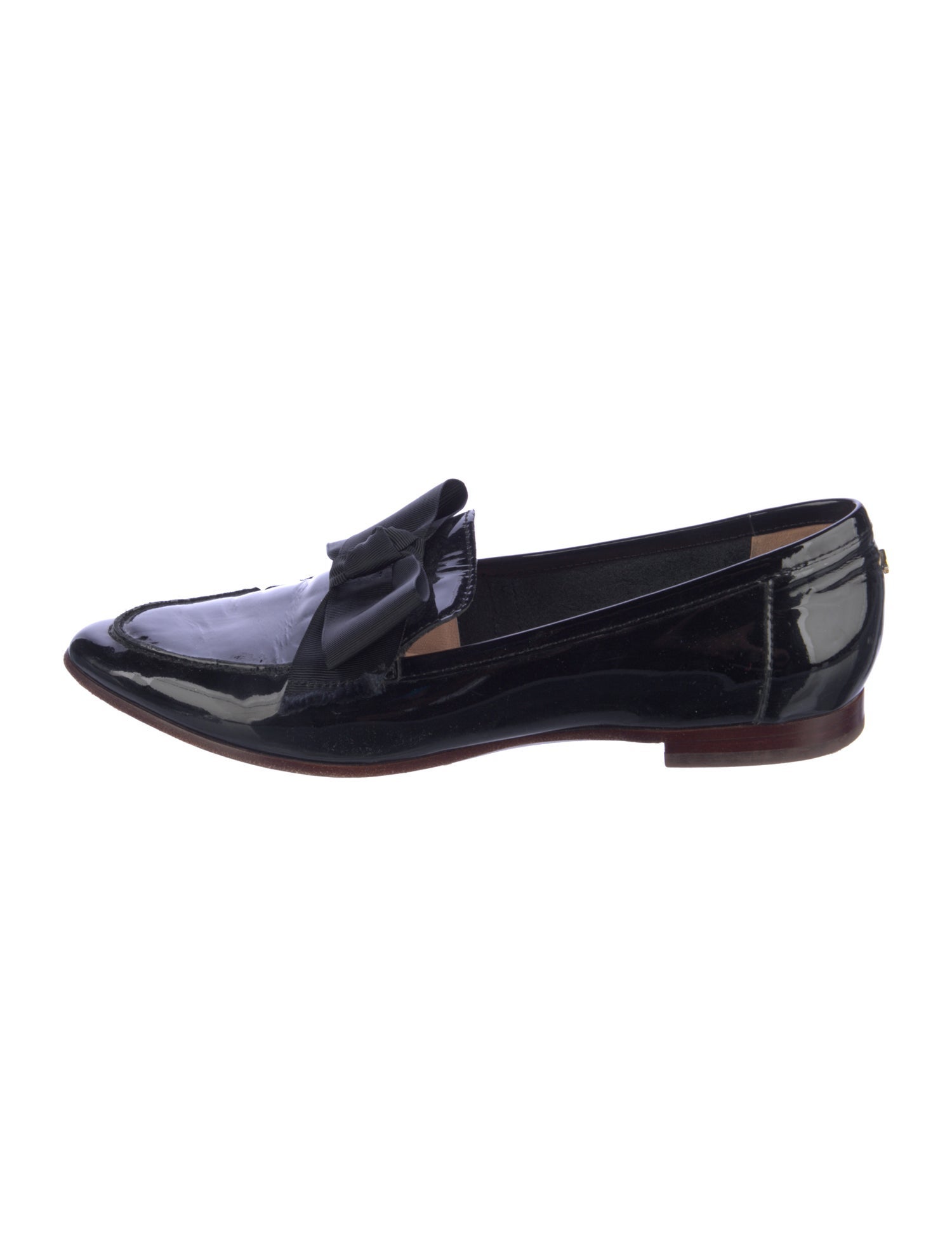 Kate Spade New York Patent Leather Bow Accents Loafers