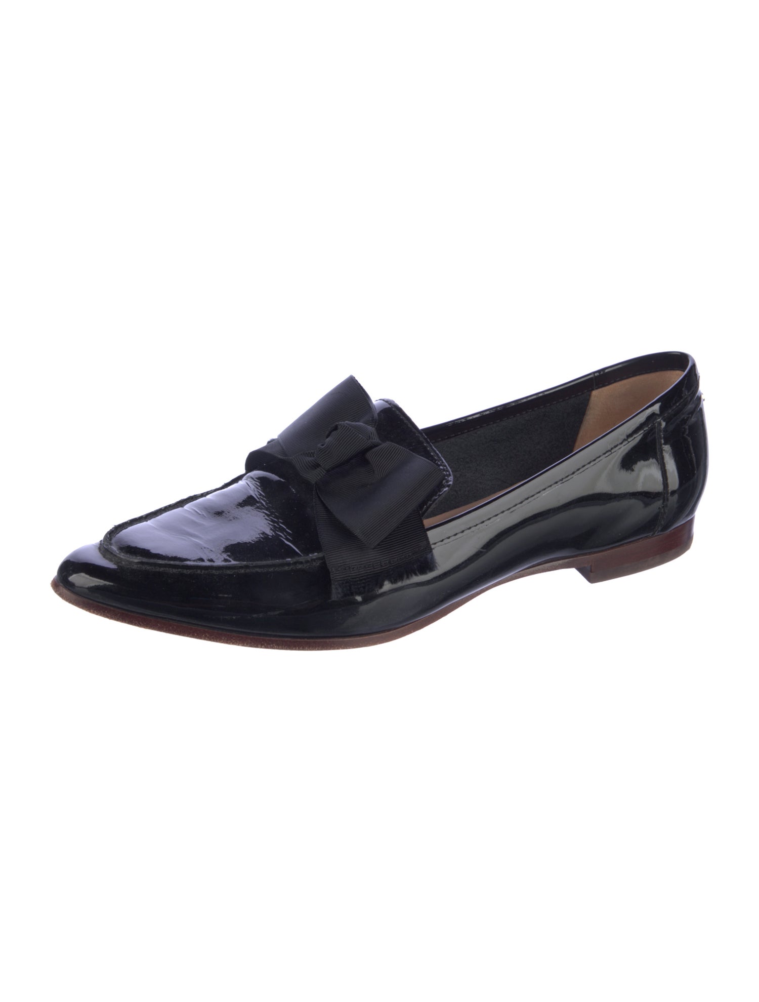 Kate Spade New York Patent Leather Bow Accents Loafers