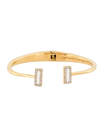 Kate Spade New York Crystal & Enamel Hinged Cuff Bracelet