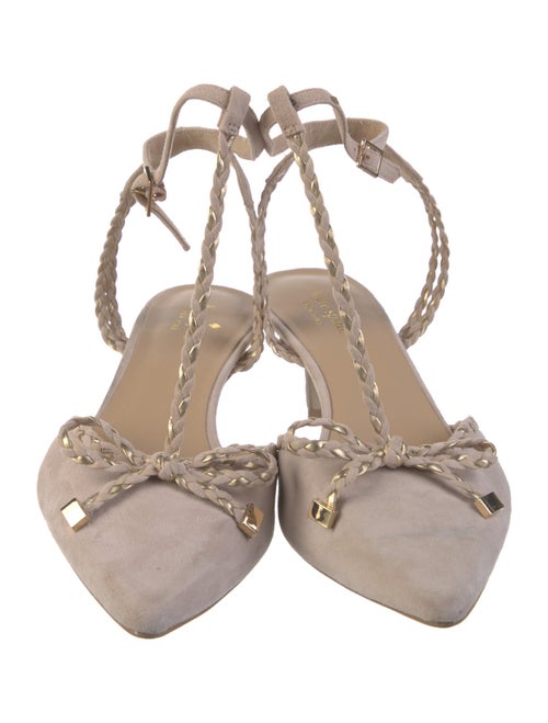 Kate Spade New York Suede Bow Accents T-Strap Pumps