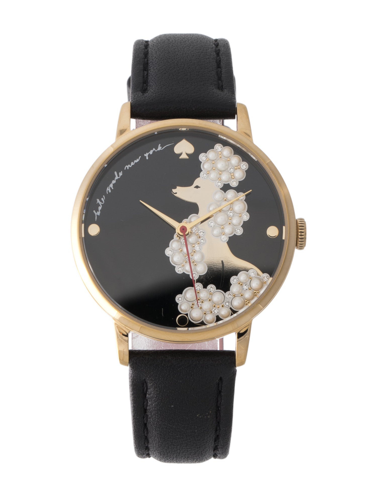 Kate Spade New York Metro Black Leather Watch