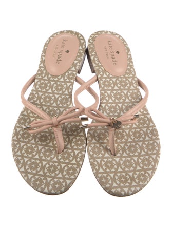 Kate Spade New York Leather Animal Print Slides