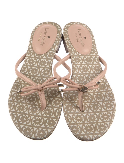 Kate Spade New York Leather Animal Print Slides