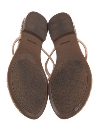 Kate Spade New York Leather Animal Print Slides