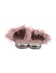 Kate Spade New York Glitter Feather Trim Mules