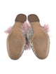 Kate Spade New York Glitter Feather Trim Mules