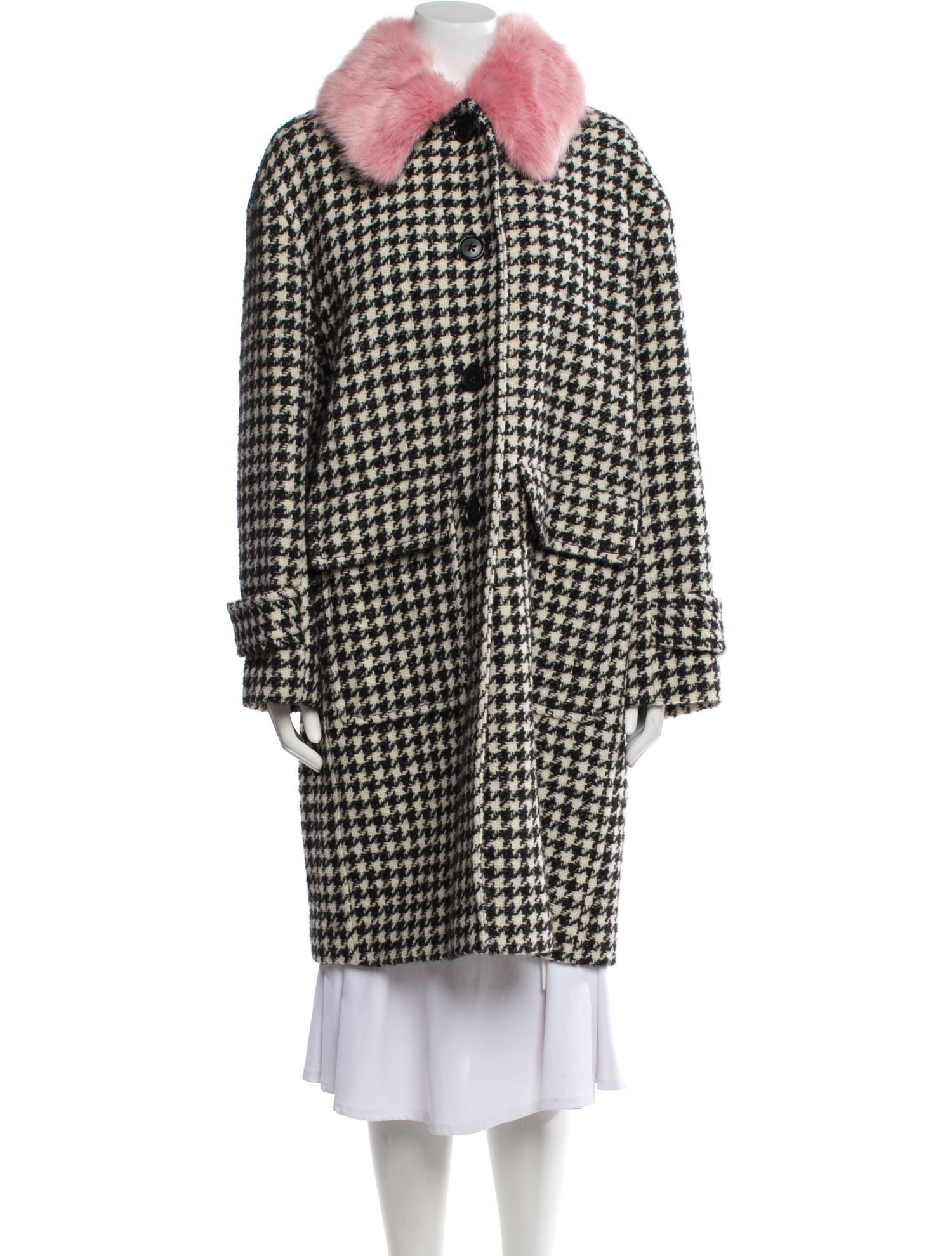 Kate Spade New York Houndstooth Print Coat