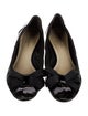 Kate Spade New York Patent Leather Bow Accents Flats