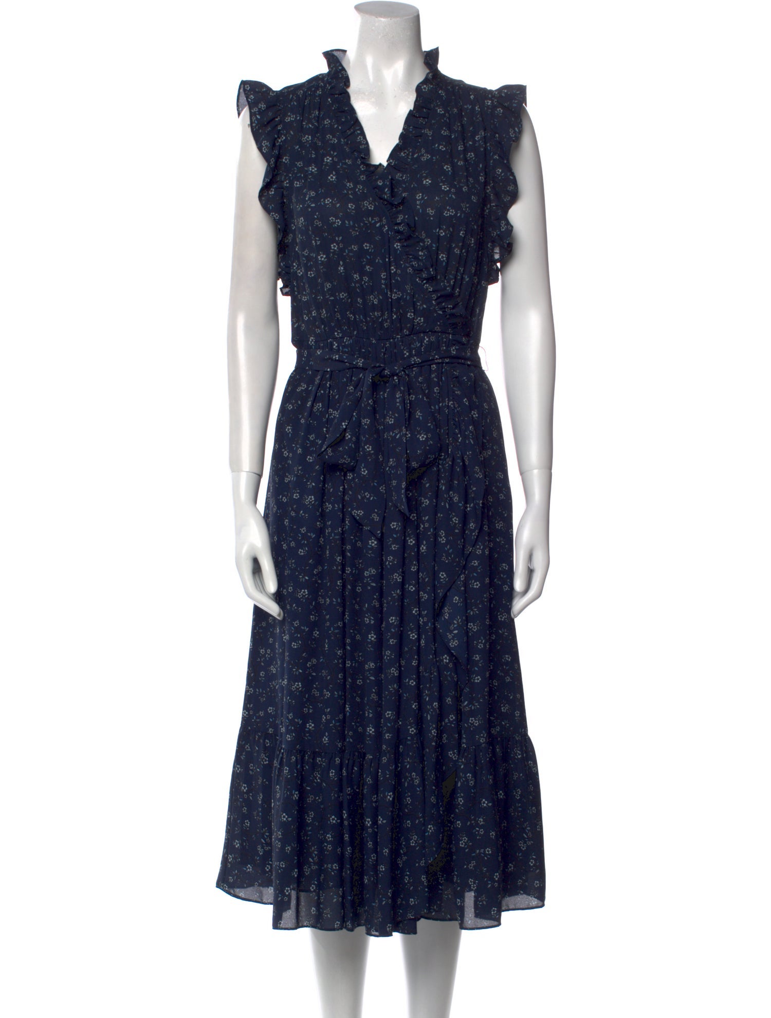 Kate Spade New York Floral Print Midi Length Dress