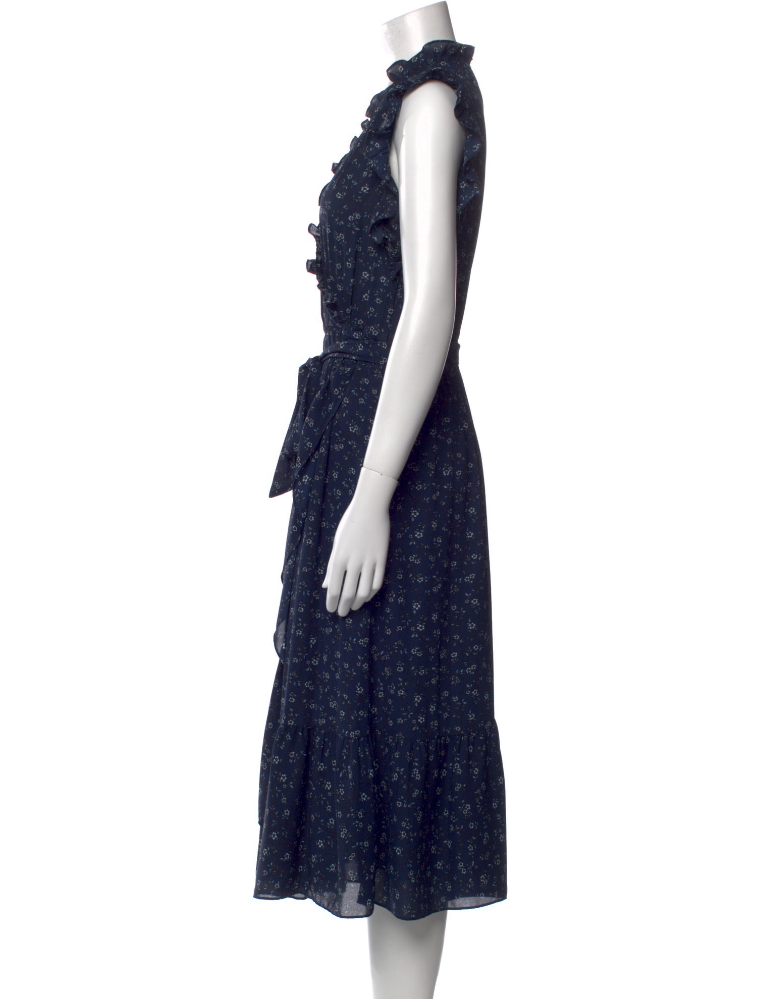 Kate Spade New York Floral Print Midi Length Dress