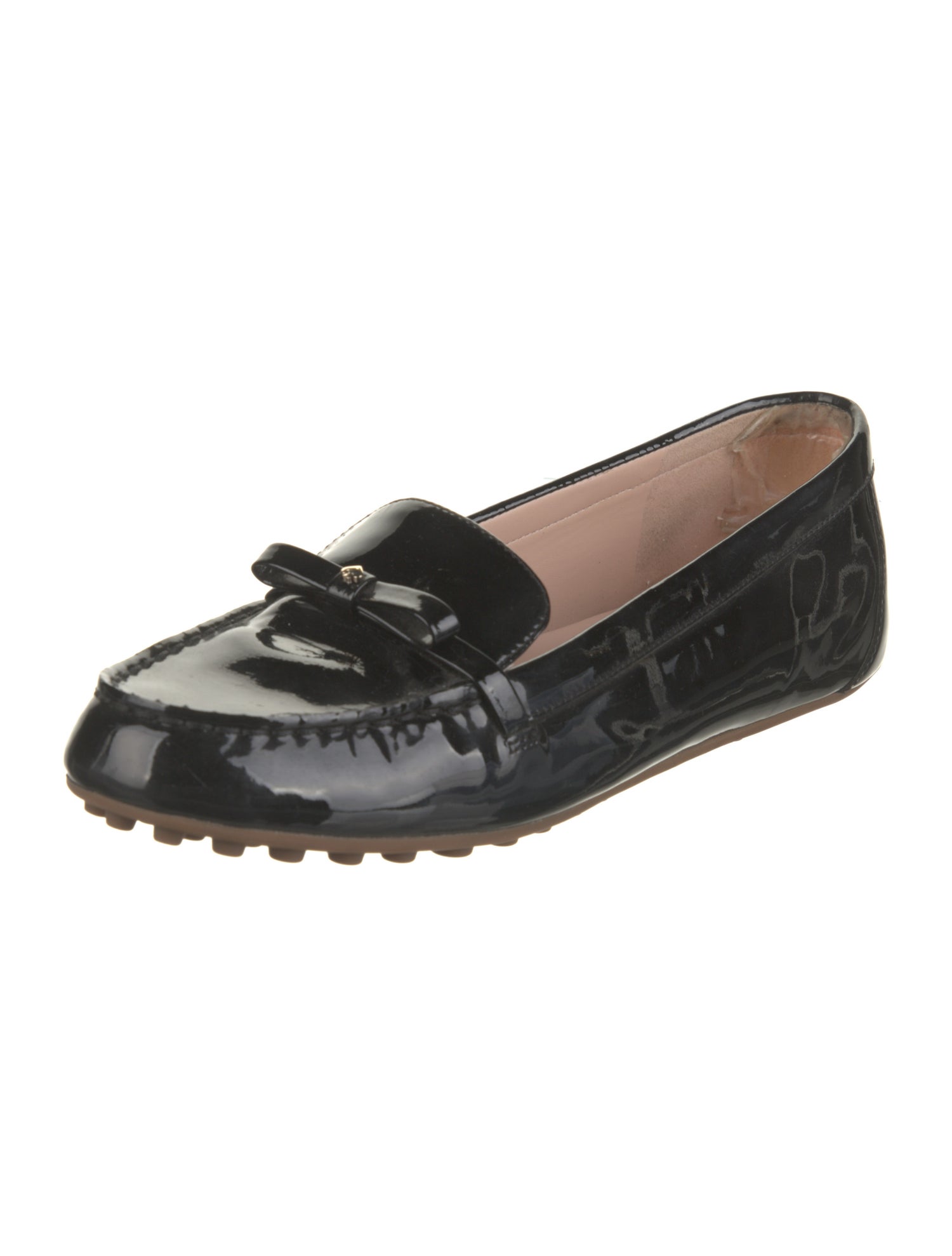 Kate Spade New York Patent Leather Bow Accents Loafers