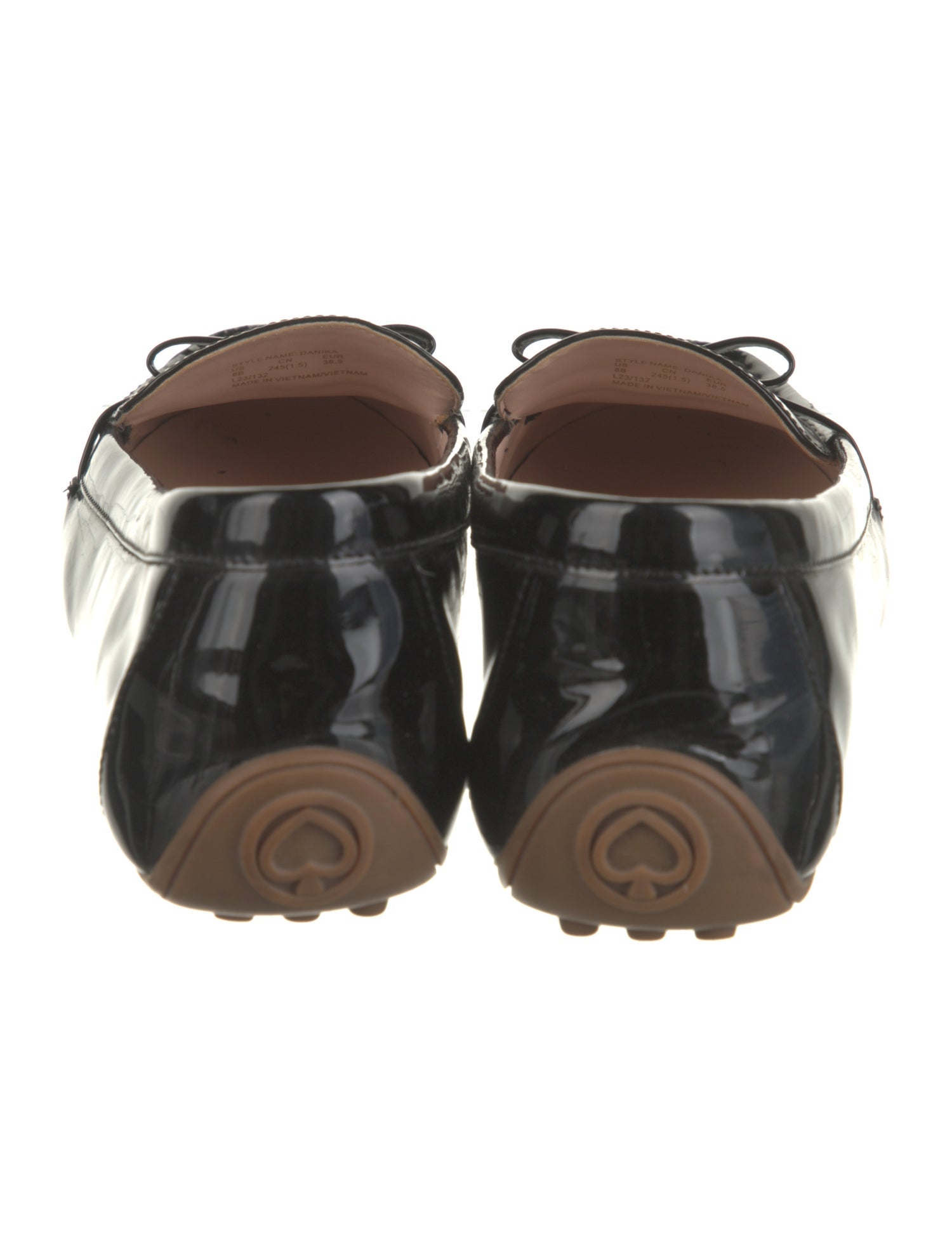 Kate Spade New York Patent Leather Bow Accents Loafers