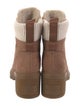 Kate Spade New York Suede Fur Trim Combat Boots